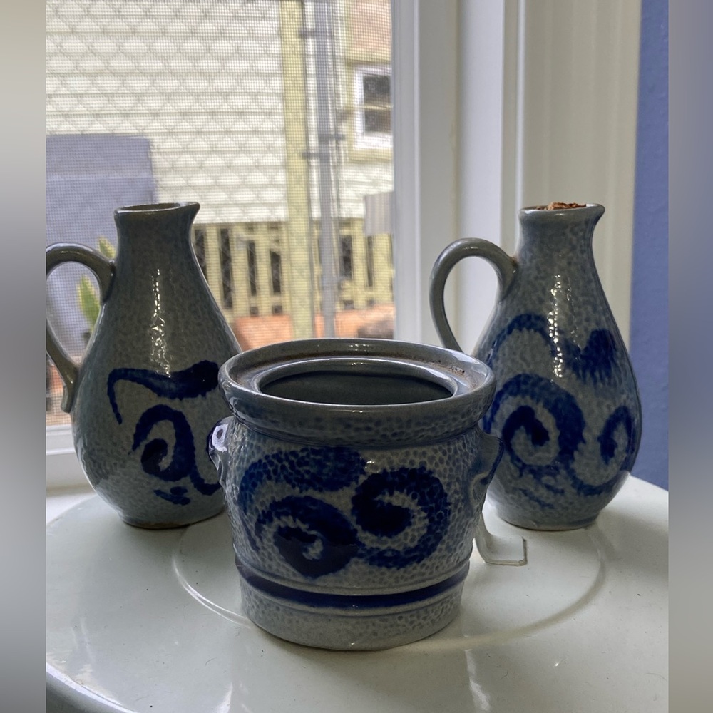 MARZI & REMY 3PC. Lot German Salt Glazed Pottery